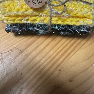 Handmade Yellow and Black Kitchen Scrubbers